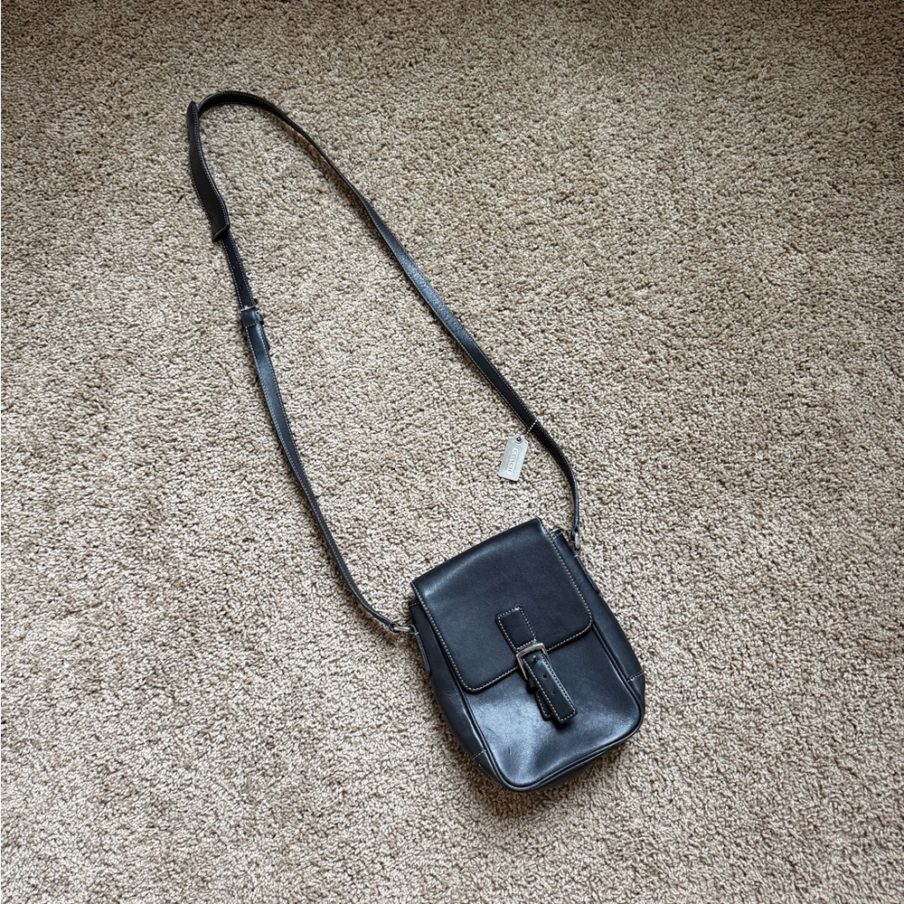 Coach Black Leather Shoulder Bag